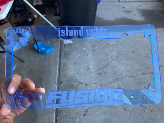 LICENSE PLATE FRAME  (Custom Acrylic)